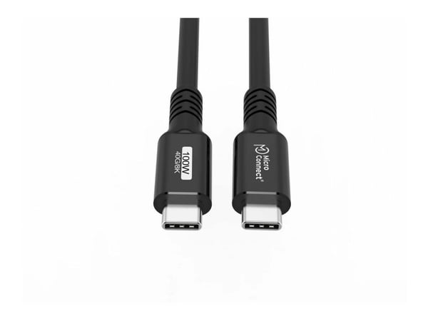MicroConnect Premium - USB-kabel - USB-C (hann) til USB-C (hann) - USB4 Gen3x2 - 20 V - 5 A - 15 cm - USB Power Delivery (100 W), up to 40 Gbps dat...