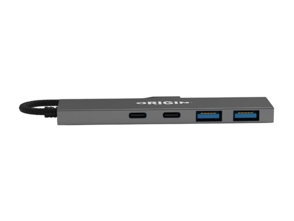 Origin Storage OS-HUB-USB3/C, Langallinen, USB 3.2 Gen 1 (3.1 Gen 1) Type-A + Type-C, Harmaa, 1 kpl