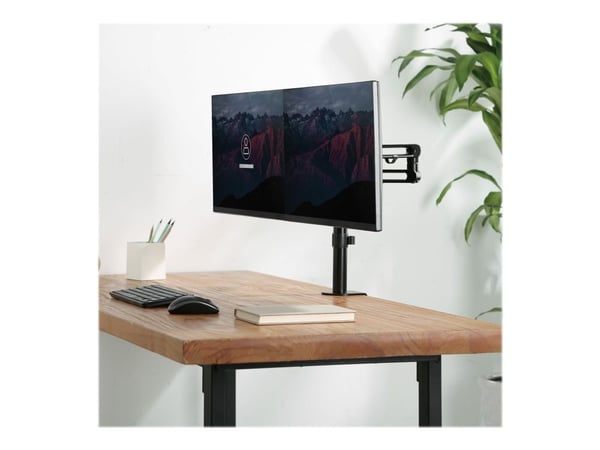 Startech Desk Mount Dual Monitor Arm, Desk Clamp VESA Compatible Monitor Mount for up to 32 inch Displays, Ergonomic Articulating Monitor Arm, Heig...