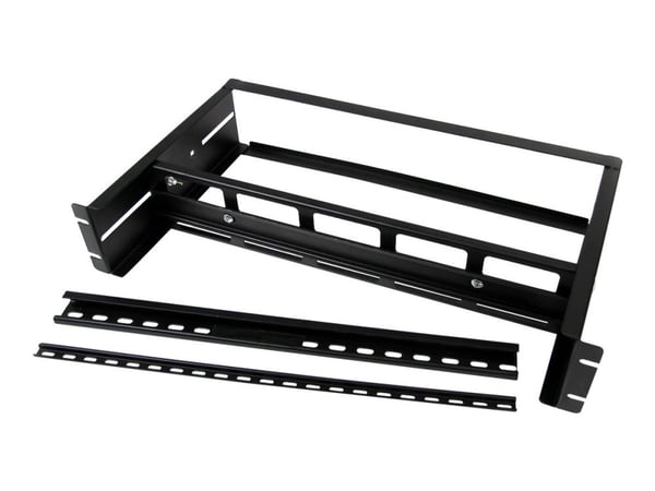 Startech 2U DIN Rail Kit for Standard 19" Rack - Adjustable Depth Rackmount DIN Rail with Top Hat, Mini, G Rails (ADJDINKIT) - Tannstangsett - svar...