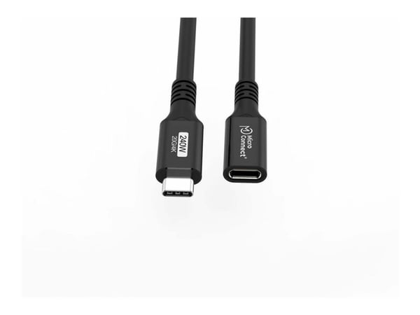 MicroConnect Premium - USB-forlengelseskabel - USB-C (hunn) til USB-C (hann) - USB 3.2 Gen 2x2 - 20 V - 5 A - 15 cm - USB Power Delivery (240 W), u...