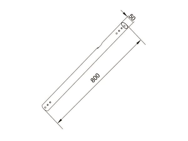 Multibrackets M Pro 0.8 - Monteringskomponent (rørforlengelse) - stål - svart