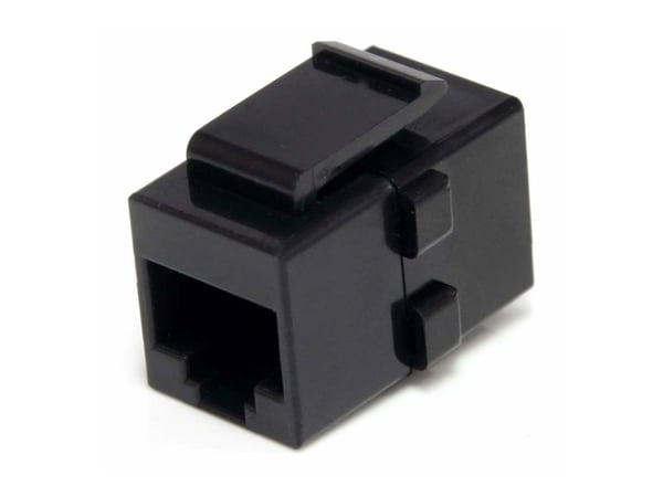 Startech Cat 6 RJ45 Keystone Jack Network Coupler - F/F (C6KEYCOUPLER) - Nettverkkopler - RJ-45 (hunn) til RJ-45 (hunn) - CAT 6 - svart