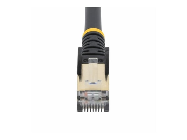 Startech 7.5m CAT6A Ethernet Cable, 10 Gigabit Shielded Snagless RJ45 100W PoE Patch Cord, CAT 6A 10GbE STP Network Cable w/Strain Relief, Black, U...