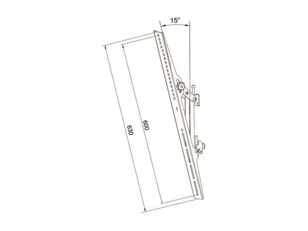 Multibrackets M Pro Vesa 600mm - Monteringskomponent (2 lutningsarmar) - stål - svart