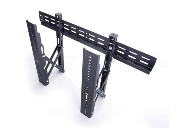 Multibrackets M Public Video Wall Mount Push - Monteringssett (uttrekksveggmontering) - for flatpanel - metall - svart og skifer - skjermstørrelse:...