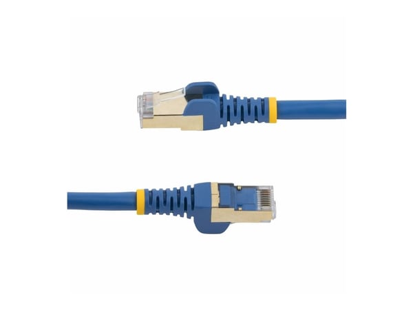 Startech 10m CAT6A Ethernet Cable, 10 Gigabit Shielded Snagless RJ45 100W PoE Patch Cord, CAT 6A 10GbE STP Network Cable w/Strain Relief, Blue, UL ...