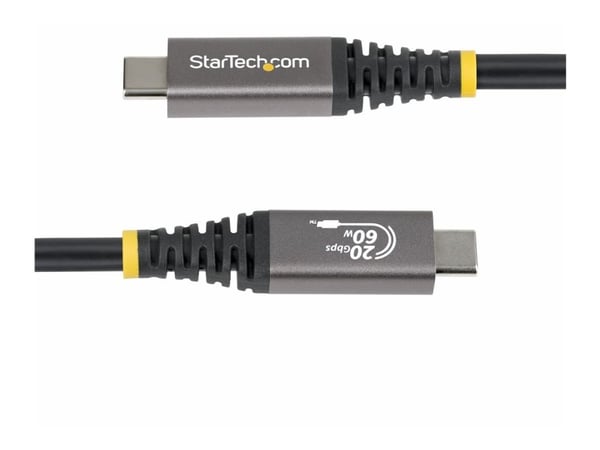 StarTech - USB-kabel - USB-C (hann) til USB-C (hann) - USB 3.2 / USB4 / Thunderbolt 3 / Thunderbolt 4 / DisplayPort - 3 m - passiv, 4K 120 Hz støtt...