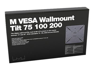 Multibrackets M VESA Wallmount Tilt - Asennussarja (kallistettava seinäkiinnike) - LCD-näytölle - musta - näytön koko: 14"-24" - seinäkiinnitettävä