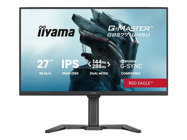 iiyama G-MASTER Red Eagle GB2771UHSU-B1 - LED-skjerm - gaming - 27" - 3840 x 2160 4K @ 144 Hz - IPS - 450 cd/m² - 1500:1 - 0.8 ms - 2xHDMI, Display...