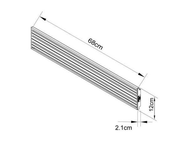 Multibrackets PRO Single AL rail - Monteringskomponent (monteringsskinne) - for videovegg - aluminium - svart