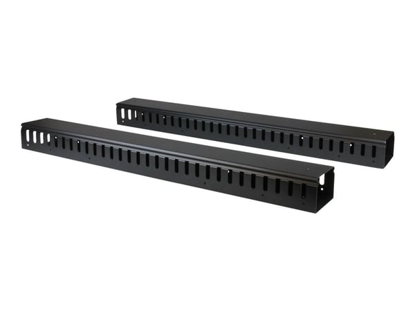 StarTech.com CMVER40UF, Kaapelin hallintapaneeli, Muovi, Terästä, Musta, 2 kpl, 1,7 kg