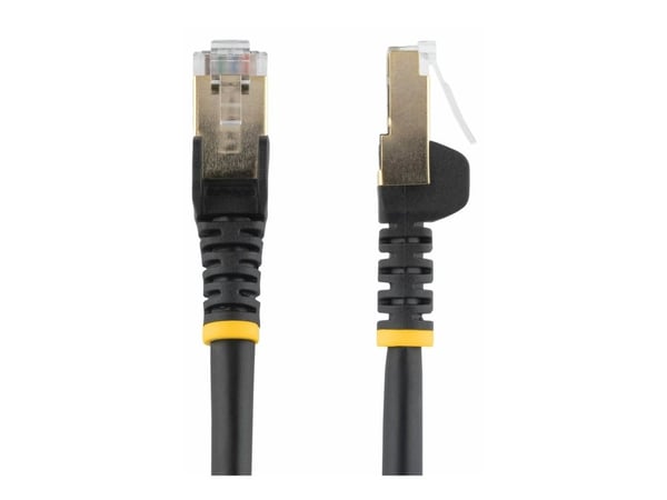 Startech 5m CAT6A Ethernet Cable, 10 Gigabit Shielded Snagless RJ45 100W PoE Patch Cord, CAT 6A 10GbE STP Network Cable w/Strain Relief, Black, UL ...