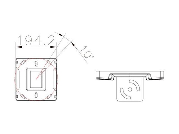 Multibrackets M Pro Series - Monteringskomponent (takplate, 2 takplatedeksler) - plastikk, stål - svart - takmonterbar