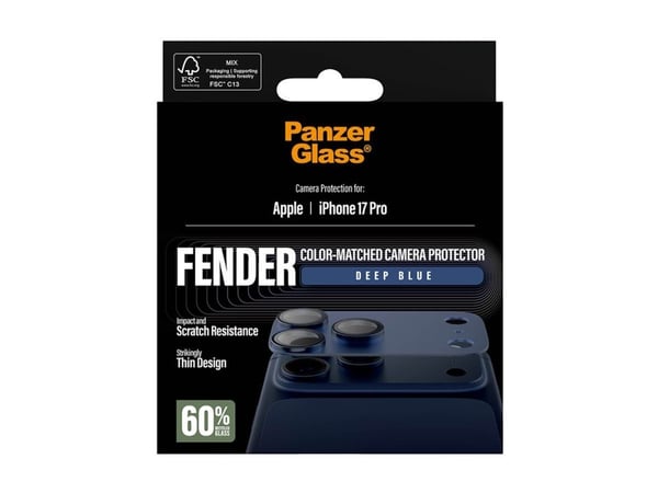 PanzerGlass FENDER - Linsebeskytter for mobiltelefon - mørkeblå - for Apple iPhone 17 Pro