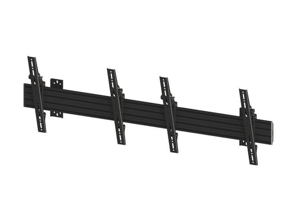 Multibrackets M Wallmount Pro MBW2U - Monteringssats (2 väggplattor, väggskenor, 4 lutningsarmar) - för 2 LCD-bildskärmar - aluminium, stål - svart...