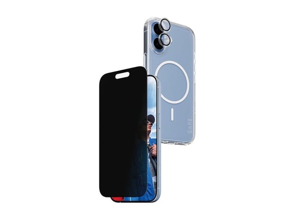 CARE by PanzerGlass - 3-i-1 Beskyttelse Personvernbunke - baksidedeksel for mobiltelefon - MagSafe-samsvar - polykarbonat, termoplast-polyuretan (T...