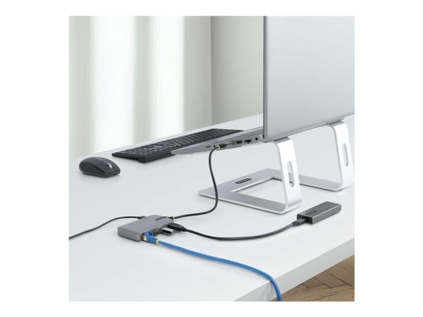 Startech 3-Port USB Hub with Ethernet, 3x USB-A Ports, Gigabit Ethernet RJ45, USB 3.0 5Gbps, Bus-Powered, USB Hub w/ GbE and 1ft/30cm Long Cable, P...