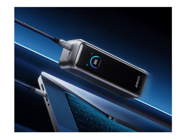 Anker Prime - Strømbank - 20000 mAh - 72.36 Wh - 220 watt - 5 A - Fast Charge - 3 utgangskontakter (2 x USB-C, USB) - svart