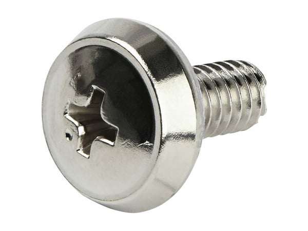 StarTech.com CABSCRWS1224, Ruuvi, Terästä, Kupukanta, Hopea, RoHS, REACH, 16,5 mm
