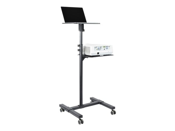 StarTech.com ADJPROJCART, Multimediateline, Musta, Terästä, Projektori, 10 kg, 2 hyllyä