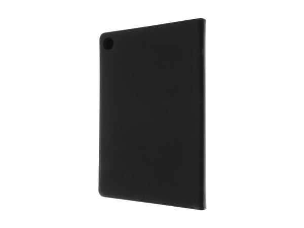 Insmat Exclusive - Vikbart fodral för surfplatta - handgjort läder, kartong+papper, bomullssömmar - svart - för Samsung Galaxy Tab S10 Lite