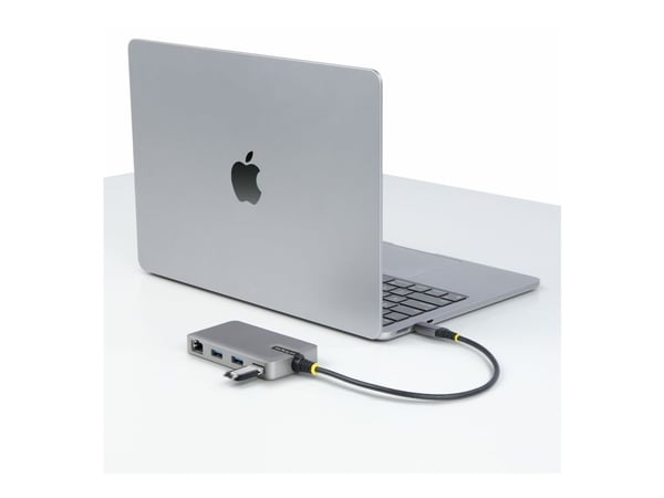 StarTech.com 3-porttinen USB-C-keskitin Ethernetillä, 3x USB-A-portit, Gigabit Ethernet, USB 3.0 5Gbps, väyläkäyttöinen, USB Type-C Hub w/GbE ja 1f...