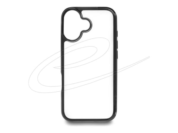 Delock - Baksidedeksel for mobiltelefon - termoplast-polyuretan (TPU), polykarbonat (PC) - gjennomsiktig, svart - for Apple iPhone 17