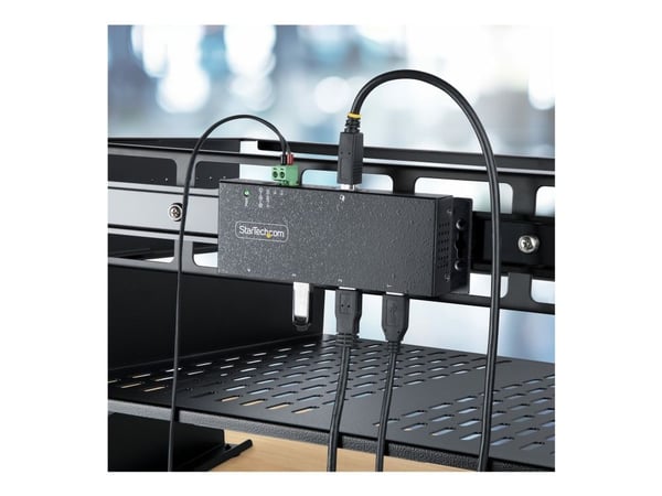StarTech.com 4-Port Industrial USB 3.0 5Gbps Hub, Rugged USB Hub w/15kV Air/8kV Contact ESD and Surge Protection, DIN/Wall/Desk Mountable USB-A Hub...