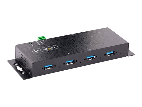 Startech 4-Port Industrial USB 3.0 5Gbps Hub, Rugged USB Hub w/15kV Air/8kV Contact ESD and Surge Protection, DIN/Wall/Desk Mountable USB-A Hub, US...