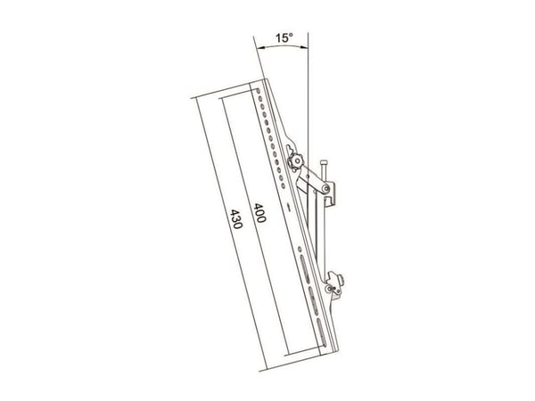 Multibrackets M Pro Series - Monteringssett (tippearm) - aluminium, stål - svart - skinnemontering (en pakke 2)