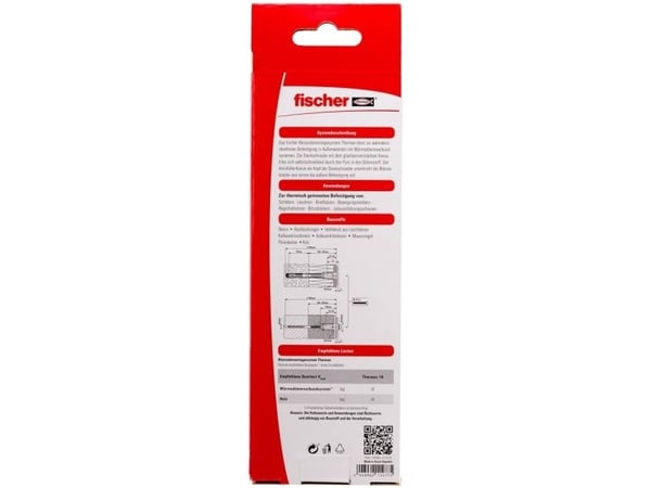 Fischer 512173, Skrue- og veggpluggsett, Lettbetong, Betong, Murverk, Murstein, Plast, M10, 1,2 cm, 70 mm
