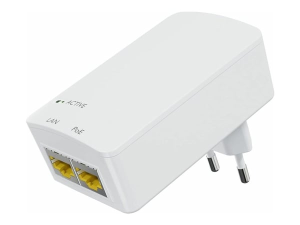 MicroConnect - Strøminjektor - AC 100-240 V - 15.4 watt - utgangskontakter: 1 - Europa - hvit