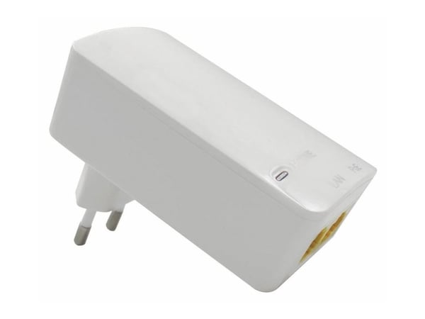 MicroConnect - Strøminjektor - AC 100-240 V - 15.4 watt - utgangskontakter: 1 - Europa - hvit