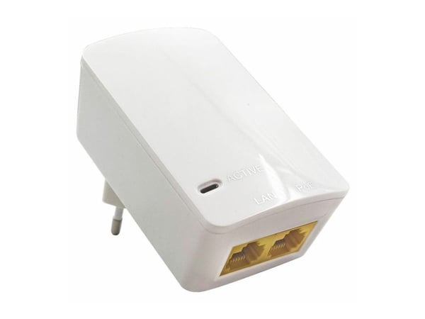 MicroConnect - Strøminjektor - AC 100-240 V - 15.4 watt - utgangskontakter: 1 - Europa - hvit