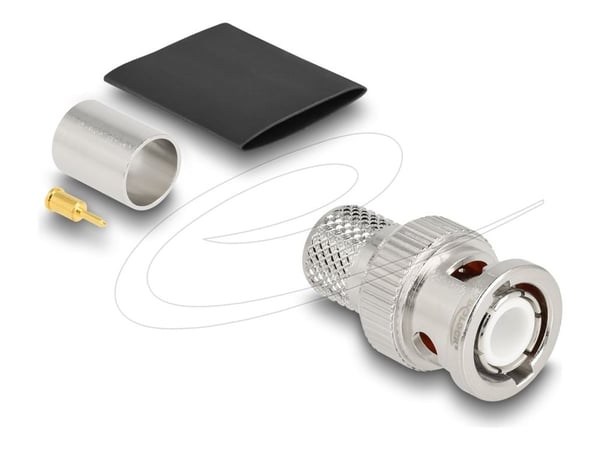 Delock BNC-kobling for krymping av LMR 400 med matchende varmekrympeslange