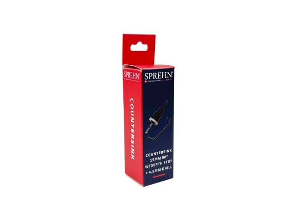 SPREHN forsÃ¦nker 15mm 90Â° m/dybdestop + 4,5mm bor - 1916696