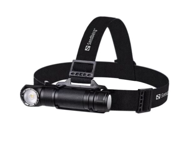 Sandberg 421-36, Taskulamppu otsanauhalla, musta, Alumiini, IP66, LED, 25 lm