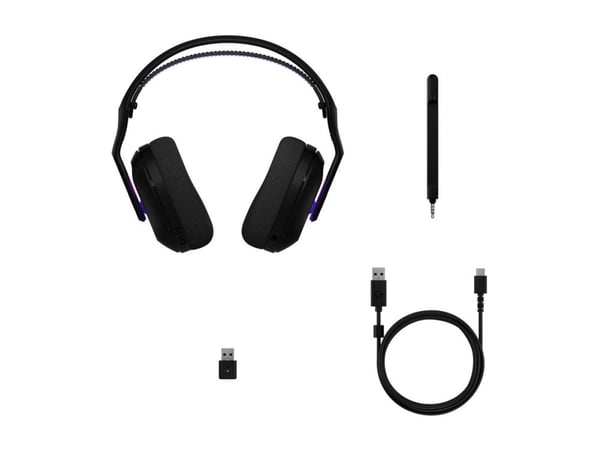 Logitech G G522 - Hodesett - full størrelse - Bluetooth / LIGHTSPEED - trådløs, kablet - USB-A, USB-C - svart