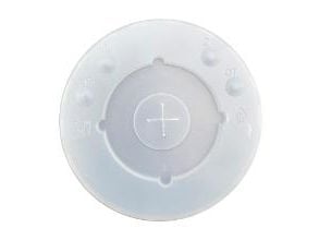 Plastlock Ø108 mm platt med kors transparent, 12 ps x 85 st/fp
