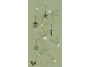 Serviett Bio Dunisoft Airlaid 40 x 40 cm 1/8 fold Noel Pistachio Green, 6 pk x 60 stk/krt