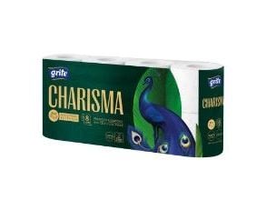 Toalettpapir Grite B9,6 cm x L18,75 m 4-lags Ecolabel med kjerne hvit nyfiber 7 ps x 8 ruller/sek (56 stk.)