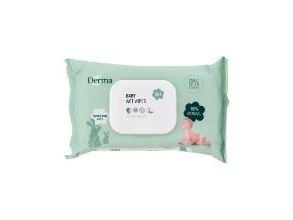 Våtservietter Derma Baby Wet Wipes 64 stk Svanemerket/Allergimerket uten parfyme 12 pk x 64 stk/krt Våtservietter Derma Baby Wet Wipes 64 stk Svanemerket/Allergimerket uten parfyme 12 pk x 64 stk/krt