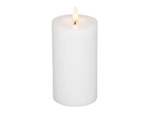 SKANDI LED-blokklys til batterier Ø7,5 cm x 12 cm hvit, stk