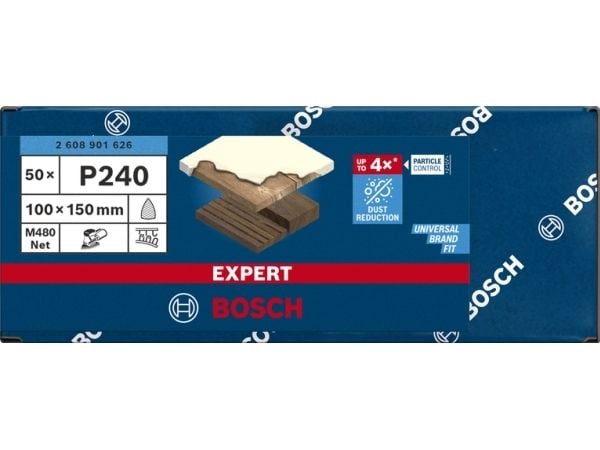 Bosch-tarvikkeet 2608901626 Monihiomakone Hiontakoko 240 (L x S) 150 mm x 100 mm 50 kpl