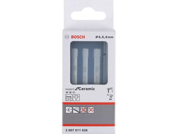 Bosch DIAMANTBORSÆT CERAMIC 3 DELE 6-8MM