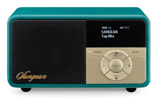Sangean DDR-7X bordradio DAB+, FM AUX, Bluetooth®, DAB+, FM-tastelås, oppladbar grønn (A500496)