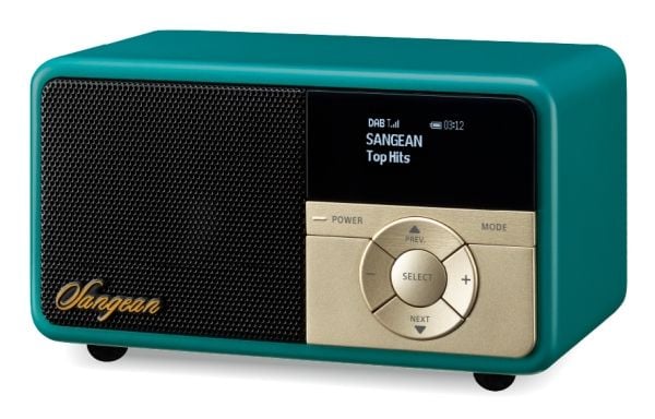 Sangean DDR-7X bordradio DAB+, FM AUX, Bluetooth®, DAB+, FM-tastelås, oppladbar grønn (A500496)