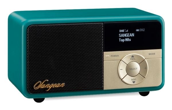 Sangean DDR-7X bordradio DAB+, FM AUX, Bluetooth®, DAB+, FM-tastelås, oppladbar grønn (A500496)
