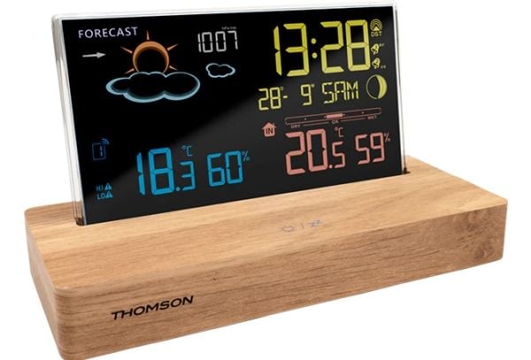 Thomsonin sääasema, jossa on herätyskello CT610